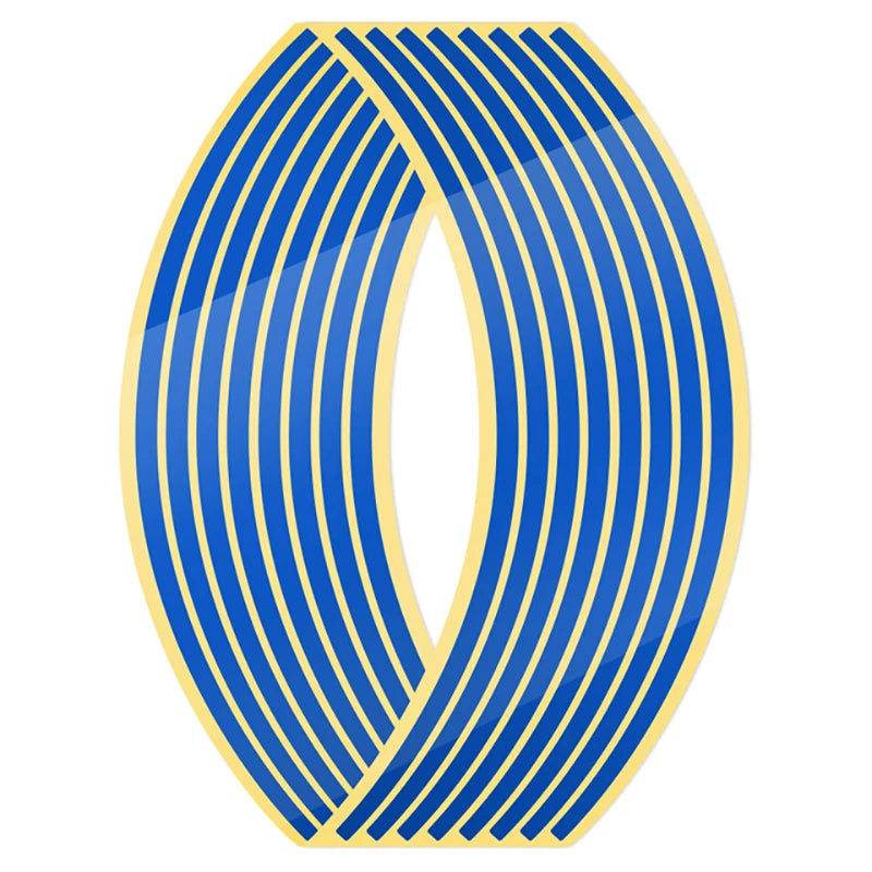 1set of 16pcs Wheel Sticker Reflective Rim Stripe Tape Bike Motorcycle Stickers For Honda For Kawasaki Z750 Z800 For YAMAHA MT07