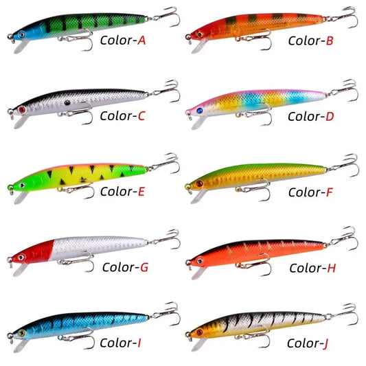 1Pcs Japanese Minnow Fishing Lures Floating Hard Bait95mm 7g Artificial Bait Wobbler Crankbait Fishing