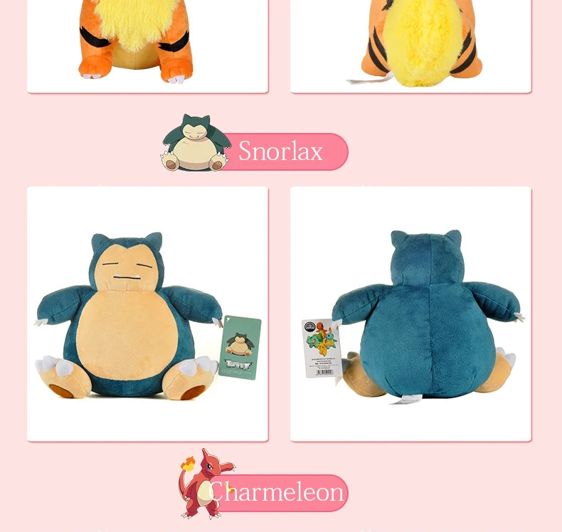 Original Pokemon Plush Pikachu Toy Snorlax Bulbasaur Gengar Psyduck Kyogre Eevee Charizard Charmander Stuffed Doll Toy Kid Gift