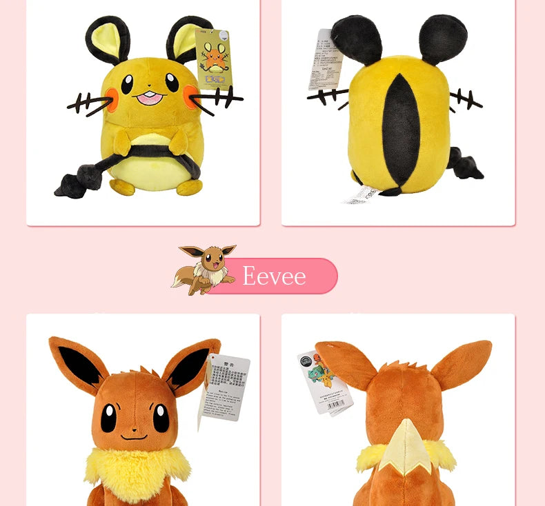 Original Pokemon Plush Pikachu Toy Snorlax Bulbasaur Gengar Psyduck Kyogre Eevee Charizard Charmander Stuffed Doll Toy Kid Gift