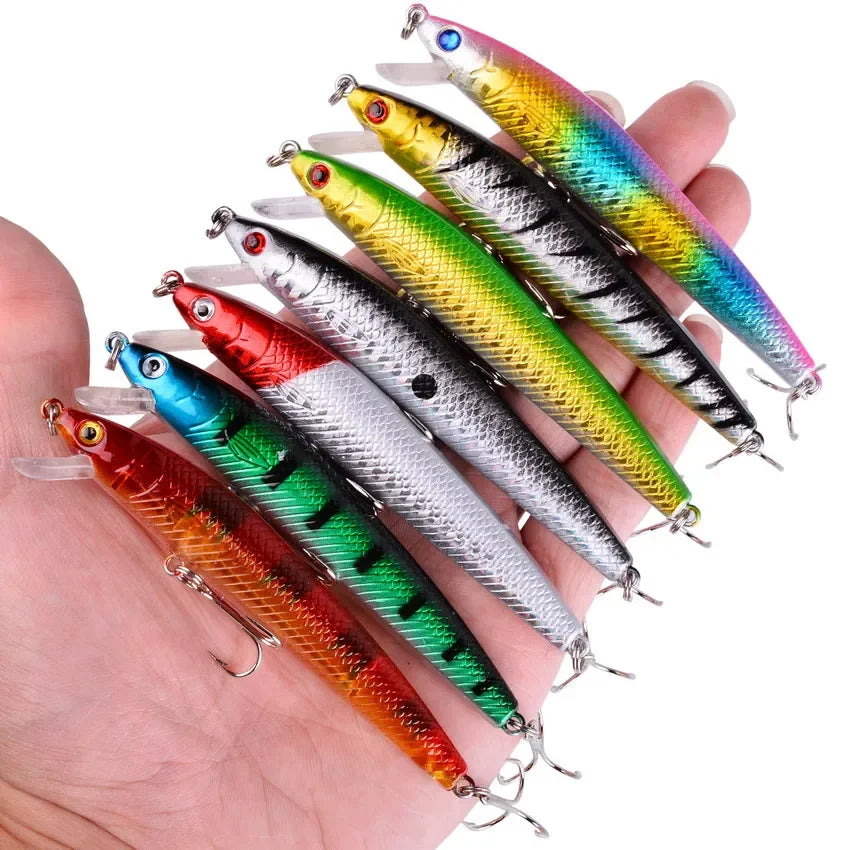 1Pcs Japanese Minnow Fishing Lures Floating Hard Bait95mm 7g Artificial Bait Wobbler Crankbait Fishing