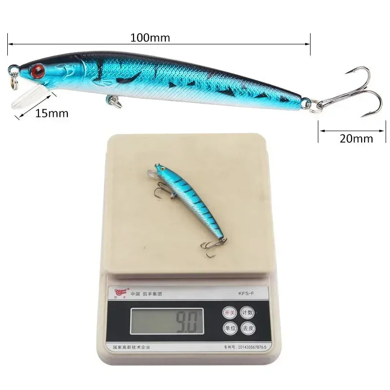 1Pcs Japanese Minnow Fishing Lures Floating Hard Bait95mm 7g Artificial Bait Wobbler Crankbait Fishing