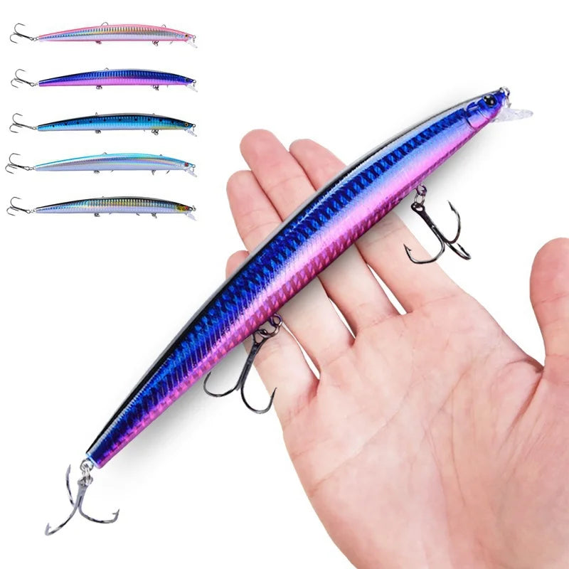 FLYSAND Fishing Lures Fishing Hard Bait Crankbaits Isca Artificial Pesca Sea Wobbler Swimming Baits Big Laser Minnow 18cm/24g