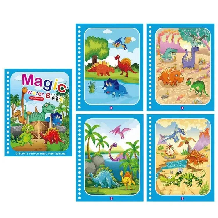 Magical Book Water Drawing Montessori Toys Reusable Coloring Book Magic Water Drawing Book Sensory Early Education for Children