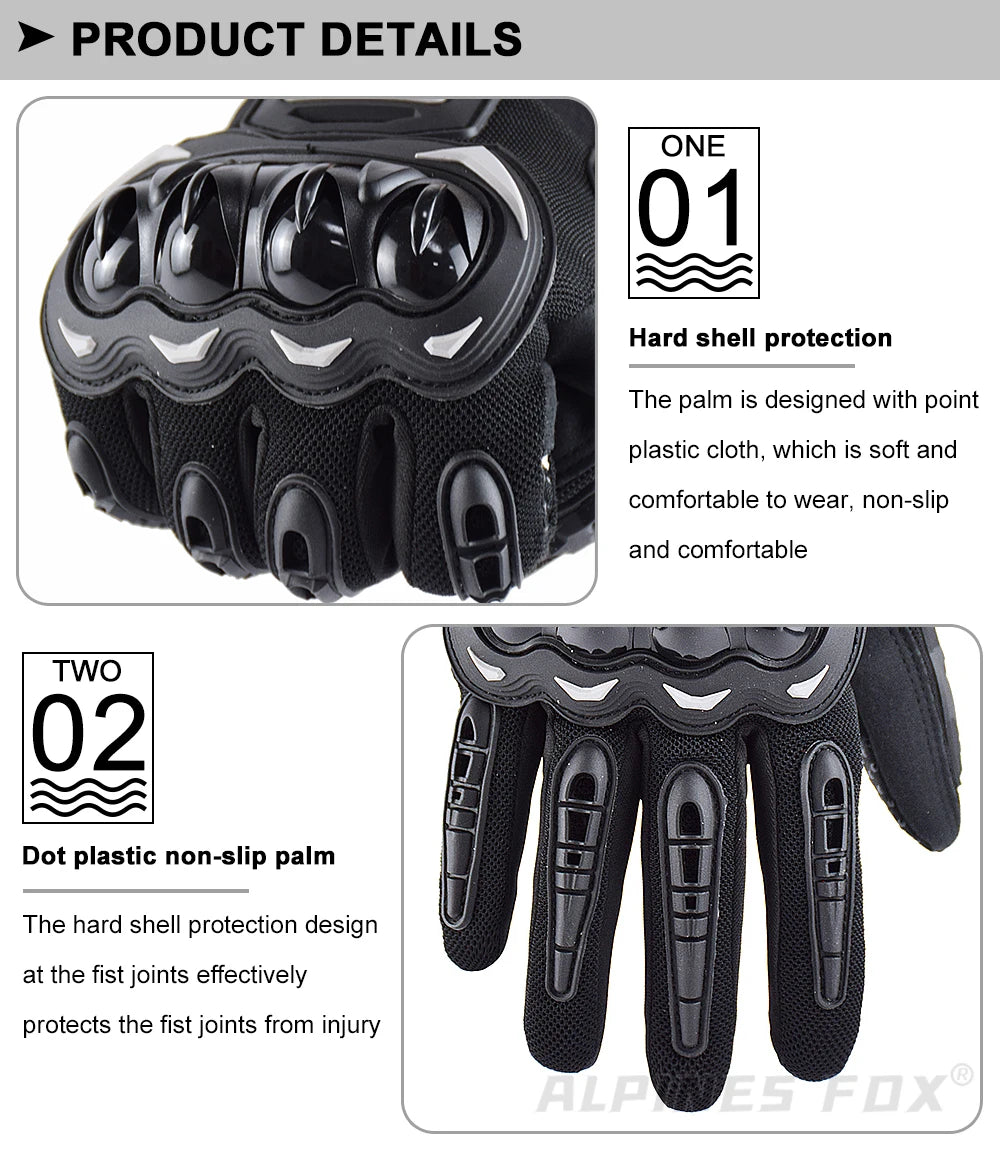 VEMAR  Motorcycle Gloves Men Black Full Finger Touchscreen Cycling ATV MTB Guantes Moto Luvas Bike Riding Glove Women Red