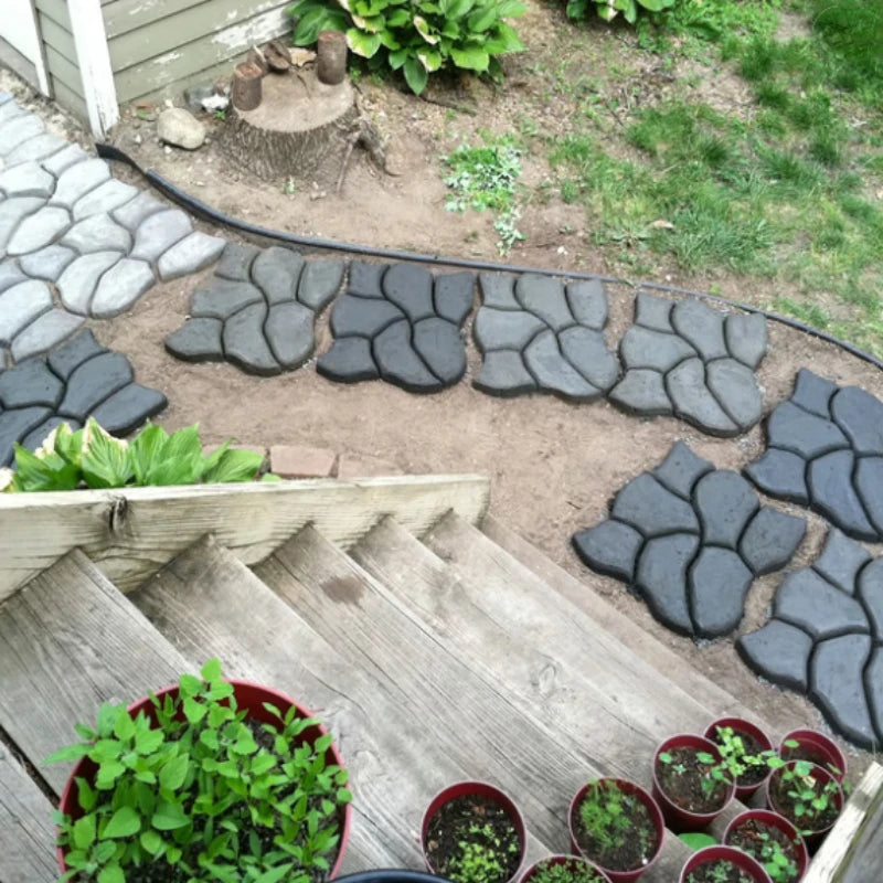 Garden Floor Walk Pavement Mold DIY Manually Paving Cement Stone Road Path Maker