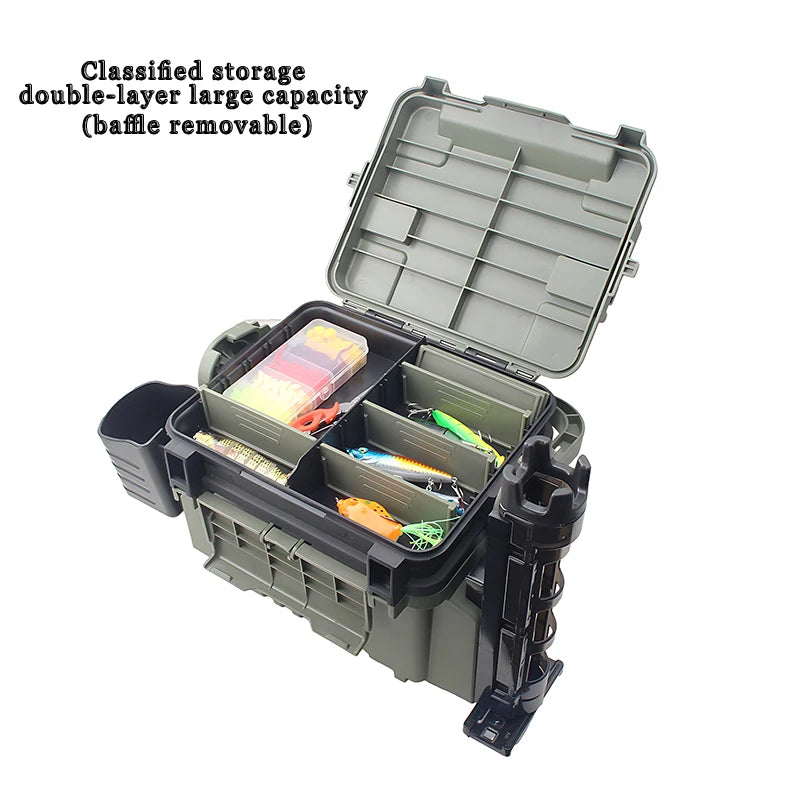 Large Fishing Box Organizer Multi-function Lure Live Fish Bucket Thickening Storage Box Fishing Accessories Tackle Box