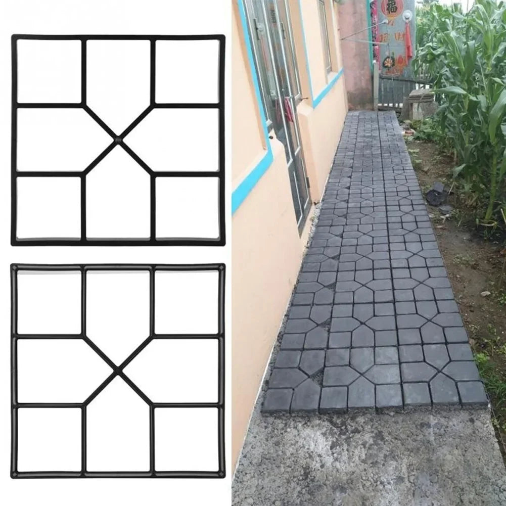 DIY Path Maker Paver Molds Reusable Concrete Mold Concrete Cement Walk Garden Path Paving Paver Patio Molds Paviment