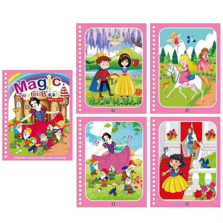Magical Book Water Drawing Montessori Toys Reusable Coloring Book Magic Water Drawing Book Sensory Early Education for Children