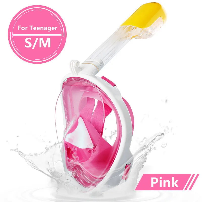 Underwater Scuba Anti Fog Full Face Diving Mask Snorkeling Respiratory Masks Safe Waterproof Swimming Equipment for Adult Kids