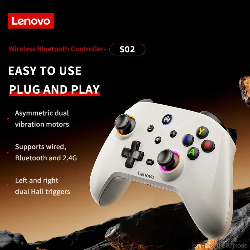 Lenovo S02 Controller for Switch Joystick Gamepad Dual Vibration Wireless Bluetooth Joypad For PlayStation PC/IOS/Android/TV