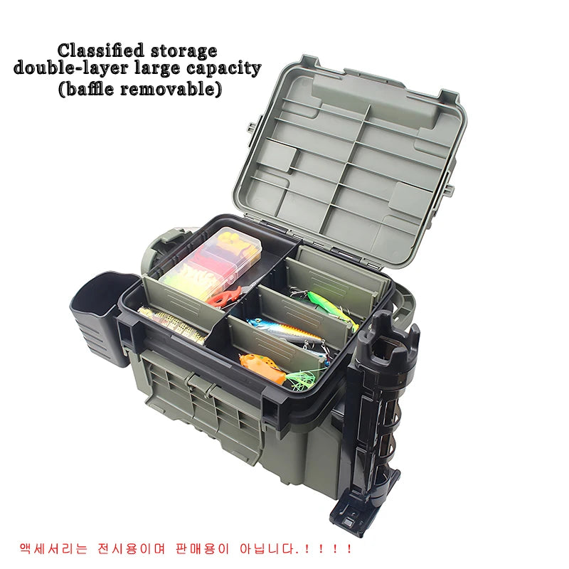 Large Fishing Box Organizer Multi-function Lure Live Fish Bucket Thickening Storage Box Fishing Accessories Tackle Box