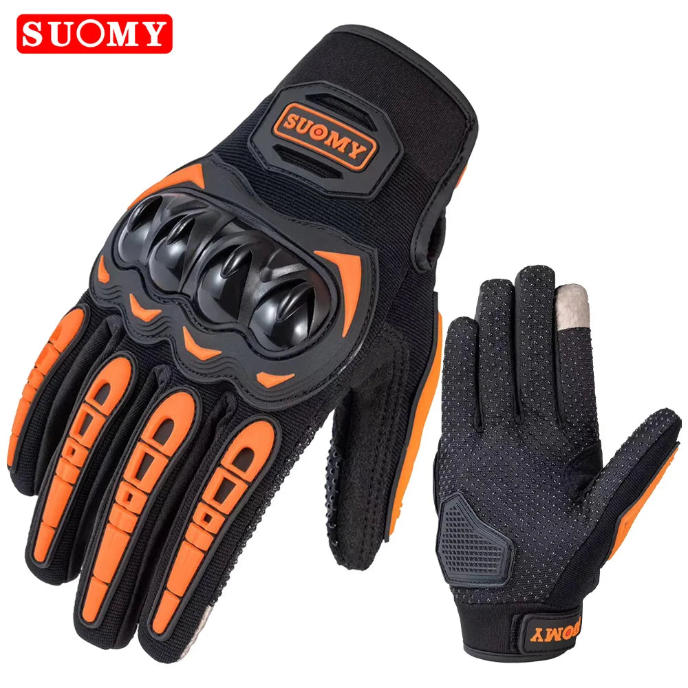 VEMAR  Motorcycle Gloves Men Black Full Finger Touchscreen Cycling ATV MTB Guantes Moto Luvas Bike Riding Glove Women Red