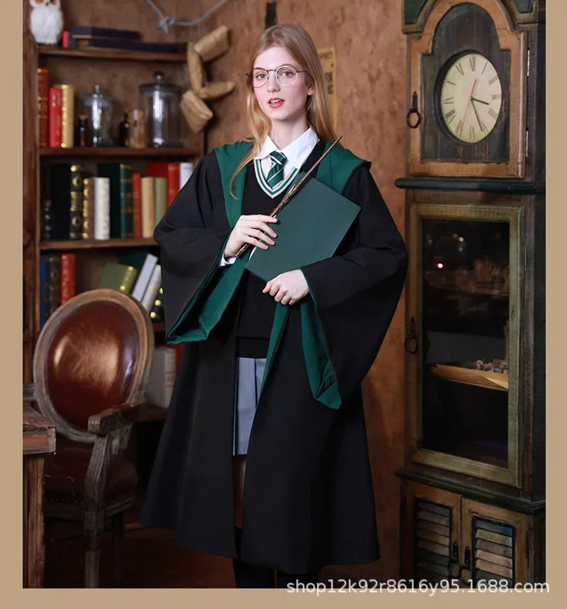Kids and Adult Harries Cosplay Magic Cape Cloak Robe Potters Gryffindor Holiday Halloween College Costume Accessories Gift