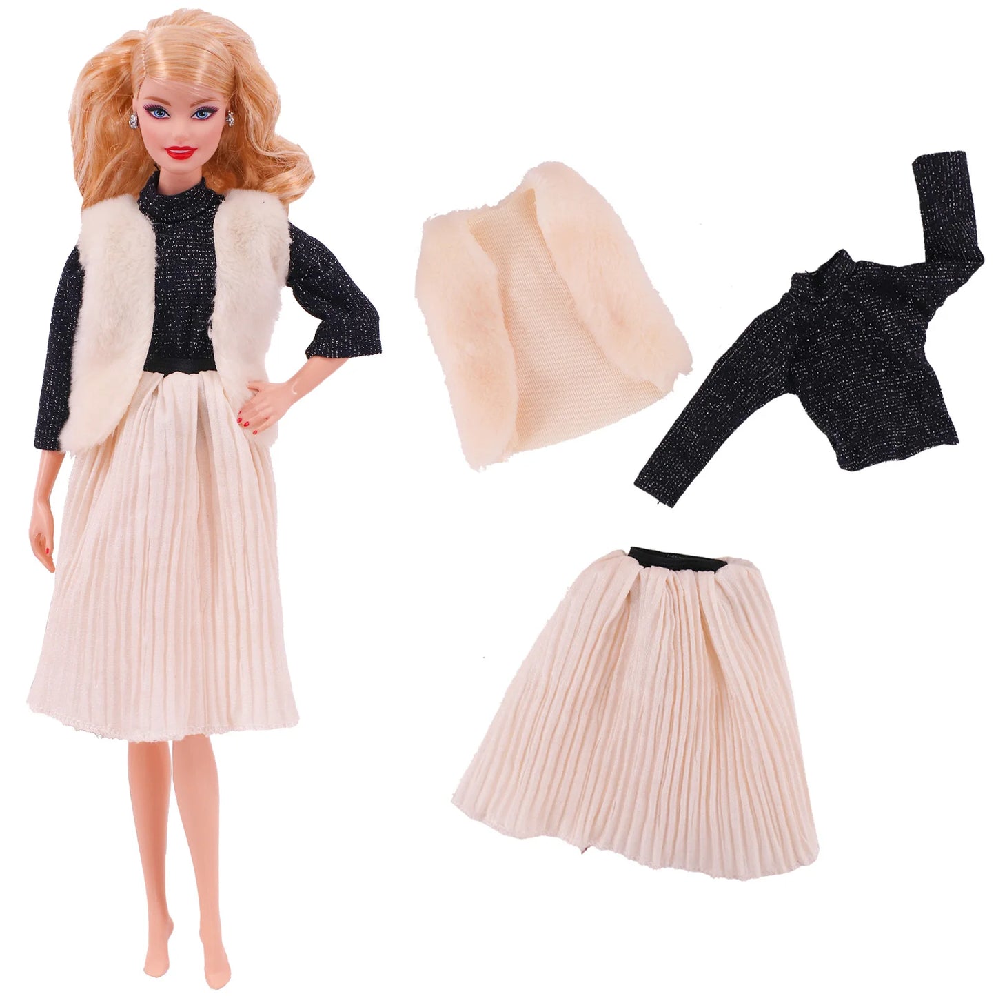 30cm Doll Clothes Doll Dress Fashion Outfit Shirt Casual Wear Skirt For 11.8Inch&1/6 BJD Blythe Doll Clothes Doll Accessories