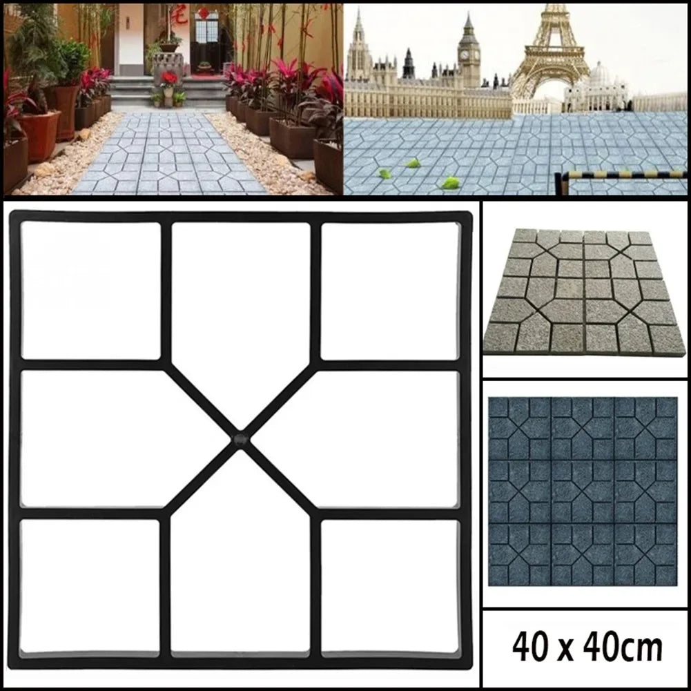 DIY Path Maker Paver Molds Reusable Concrete Mold Concrete Cement Walk Garden Path Paving Paver Patio Molds Paviment