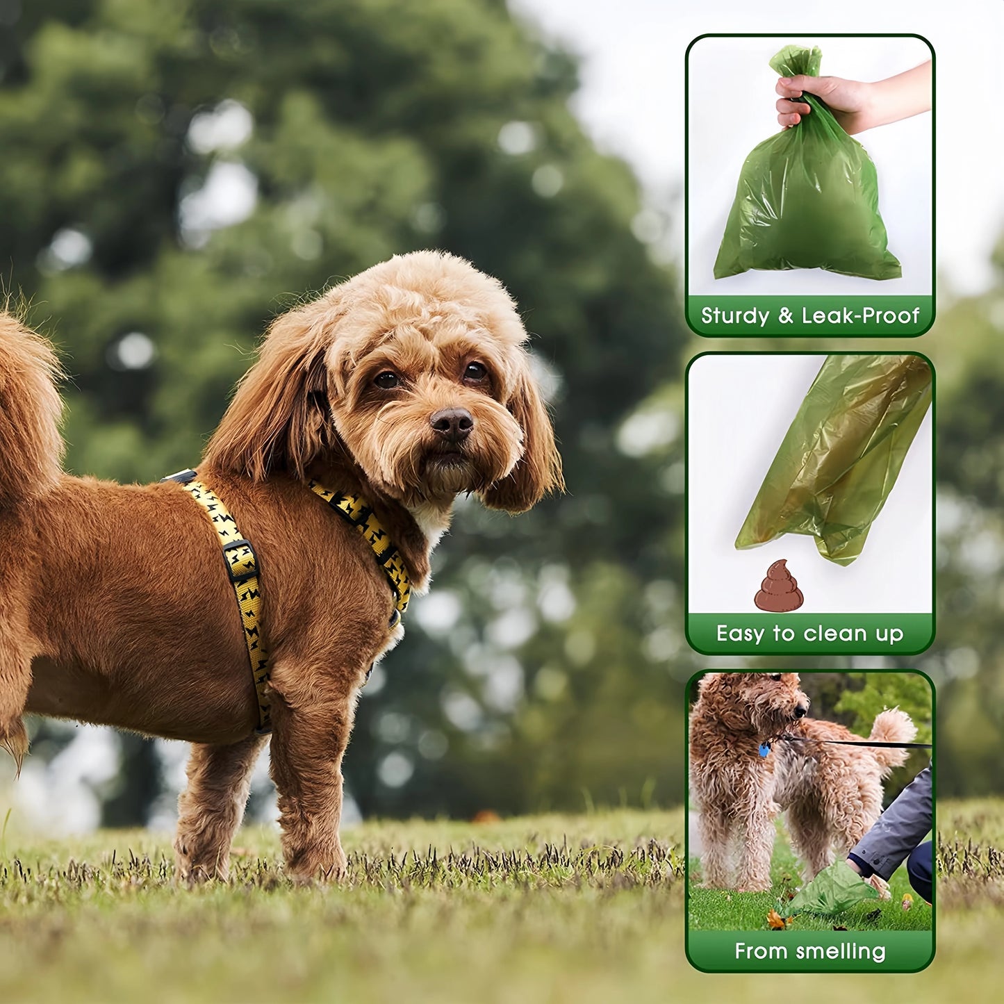 EPI Intensification Biodegradable Pet Garbage Bag Dog Poop Bags Dog Poop Bag Dispenser Dog Cleaning Supplies Dog