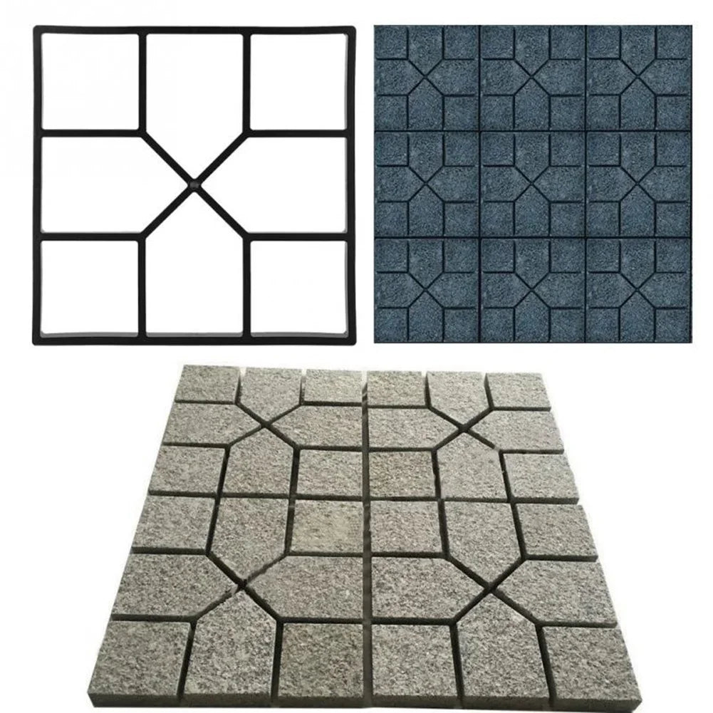 DIY Path Maker Paver Molds Reusable Concrete Mold Concrete Cement Walk Garden Path Paving Paver Patio Molds Paviment
