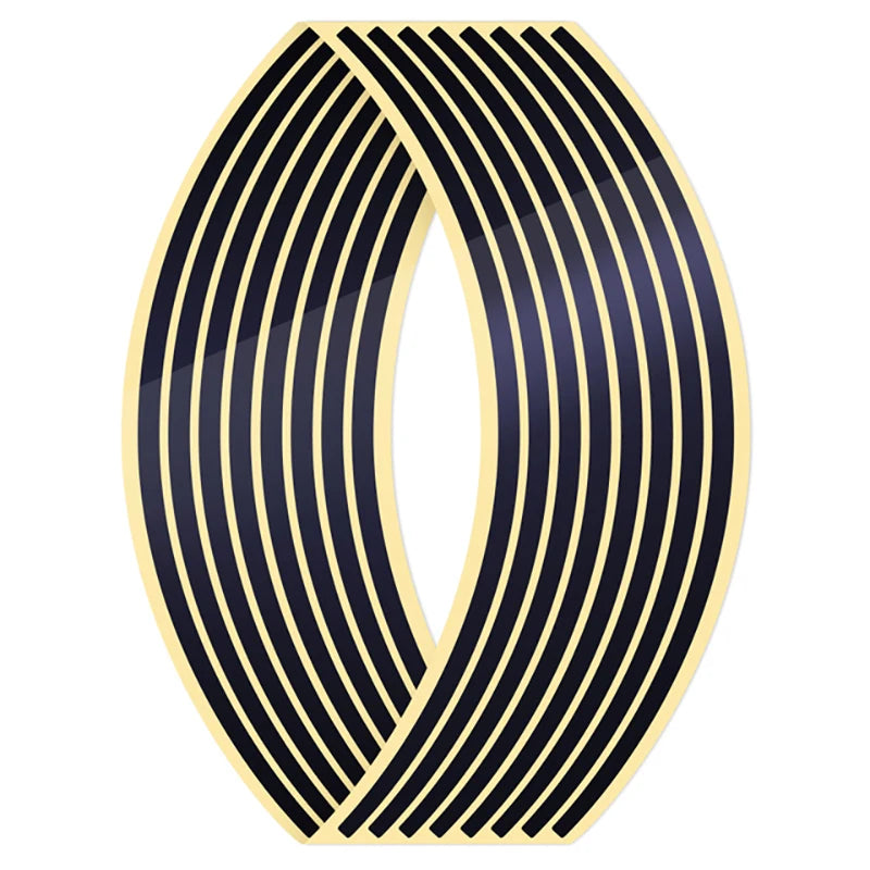 1set of 16pcs Wheel Sticker Reflective Rim Stripe Tape Bike Motorcycle Stickers For Honda For Kawasaki Z750 Z800 For YAMAHA MT07