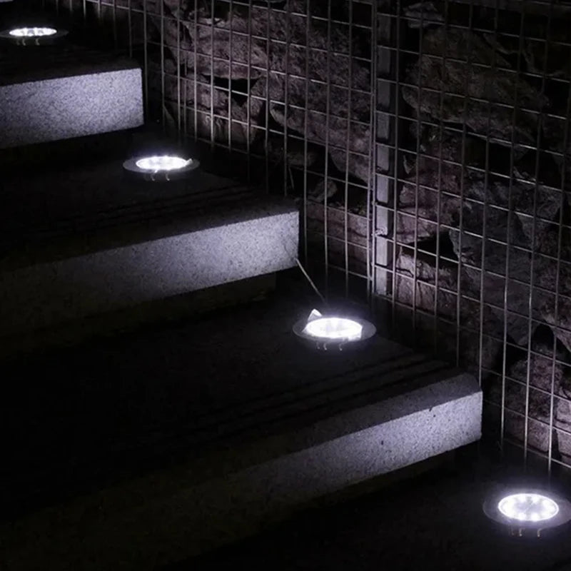 1/4/8Pack Solar Lights Outdoor 8/20LEDs Disk Underground Lamp Spotlight Buried Solar Light for Home Garden Lawn Yard Decoration