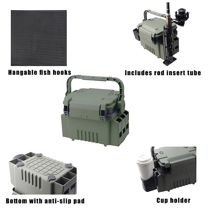 Large Fishing Box Organizer Multi-function Lure Live Fish Bucket Thickening Storage Box Fishing Accessories Tackle Box