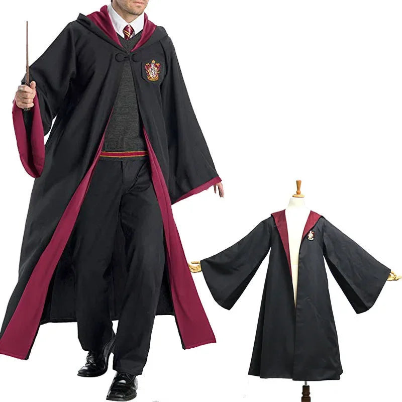Kids and Adult Harries Cosplay Magic Cape Cloak Robe Potters Gryffindor Holiday Halloween College Costume Accessories Gift