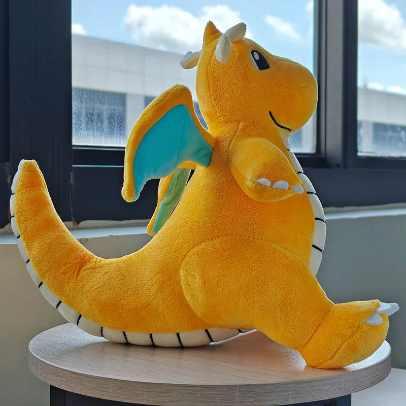 Pokemon Stuffed Toys Kawaii Dragonite Cartoon&Cute Plush Dolls Throw Pillow Birthday Gift for Kids Friends Boys Home Decoration
