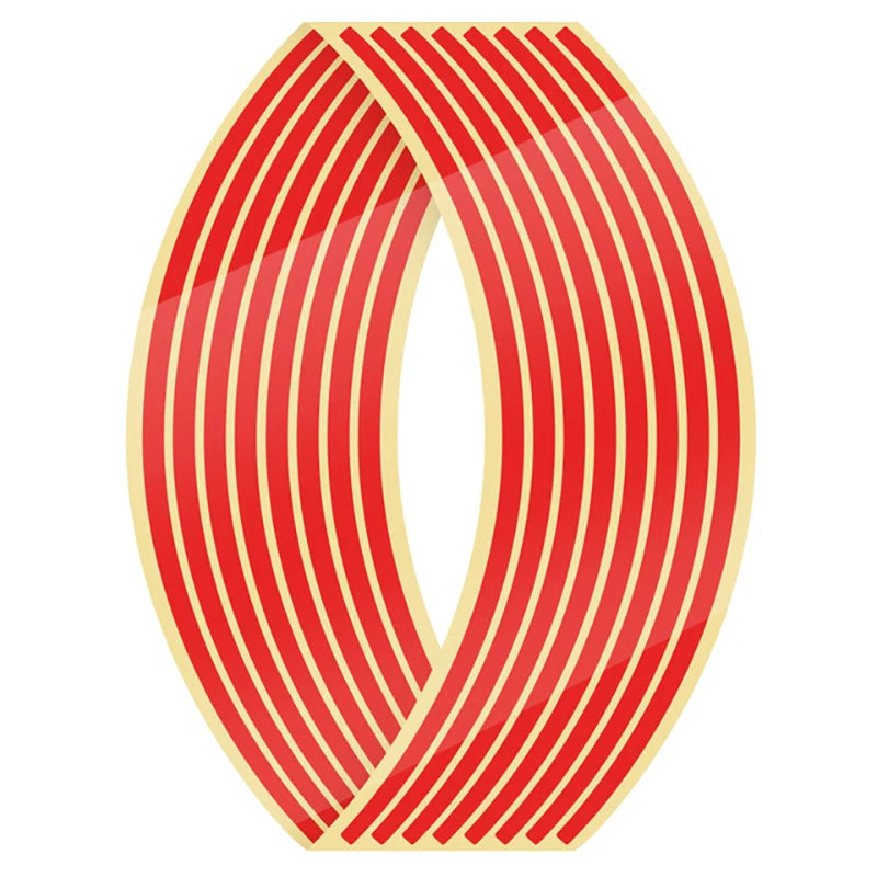 1set of 16pcs Wheel Sticker Reflective Rim Stripe Tape Bike Motorcycle Stickers For Honda For Kawasaki Z750 Z800 For YAMAHA MT07