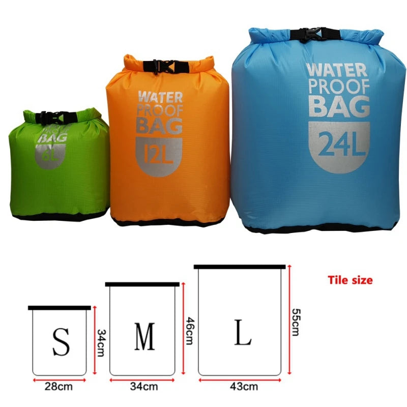 Swimming Waterproof Dry Bag Pack Rafting Kayaking River Trekking Floating Sailing Canoing Boating Water Resistance Dry Sacks