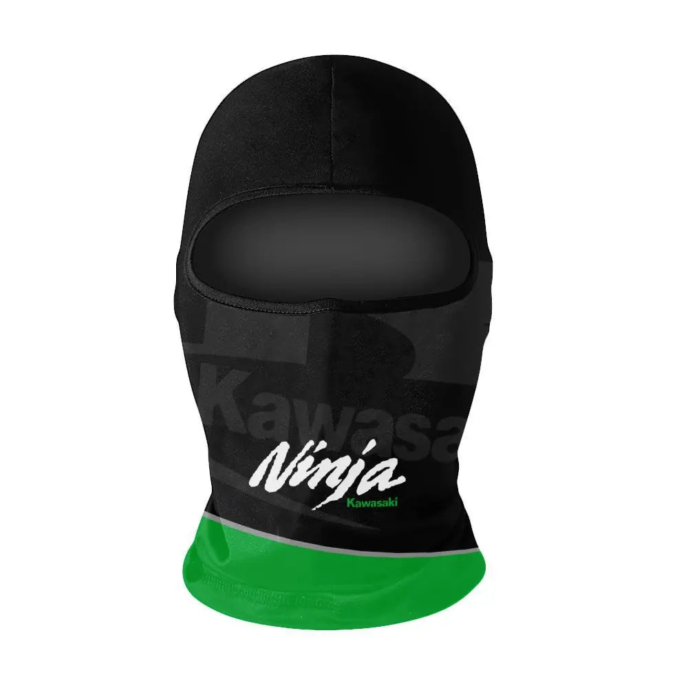New Kawasaki Bike Ice Silk Head Cover, Motorcycle Sunscreen Mask, Motorcycle Helmet Head Cover