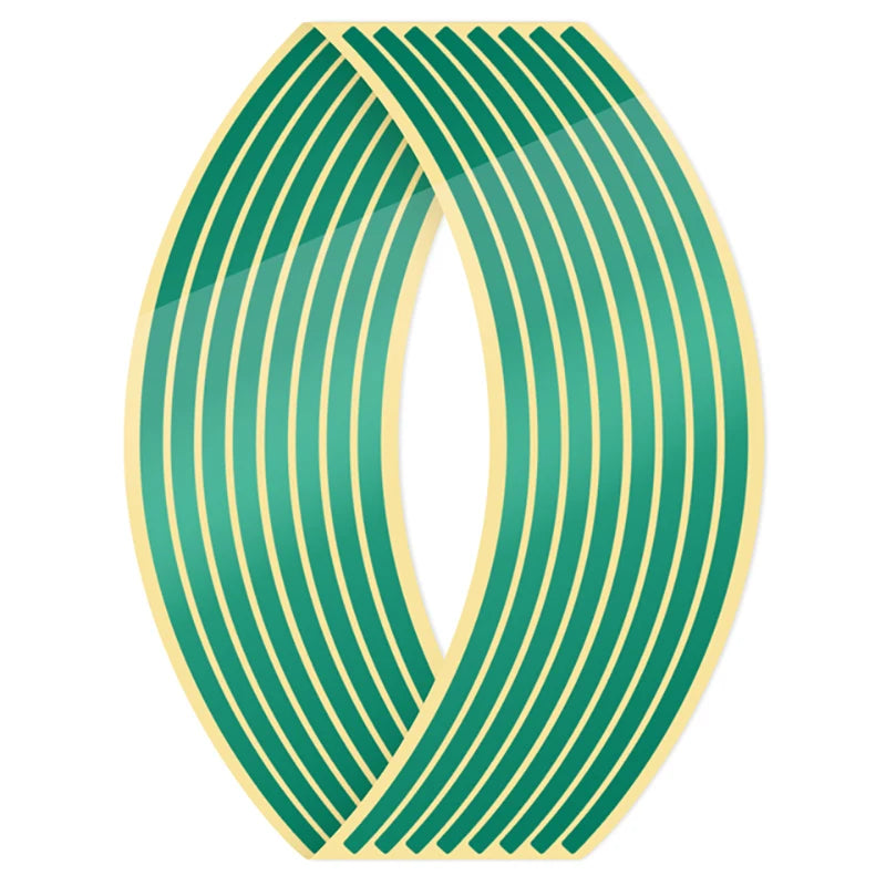 1set of 16pcs Wheel Sticker Reflective Rim Stripe Tape Bike Motorcycle Stickers For Honda For Kawasaki Z750 Z800 For YAMAHA MT07