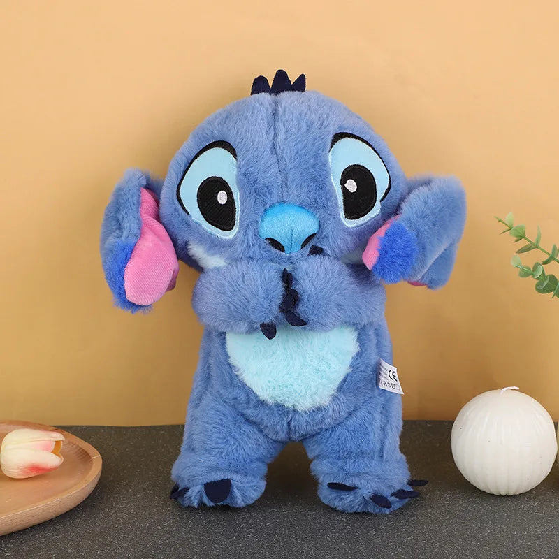 Hot selling Lilo&Stitch Plush Doll Breath Toy Child Peluche Kawaii Soothes Anime Baby Music Light Sleep Blue Stitch Toys Gift