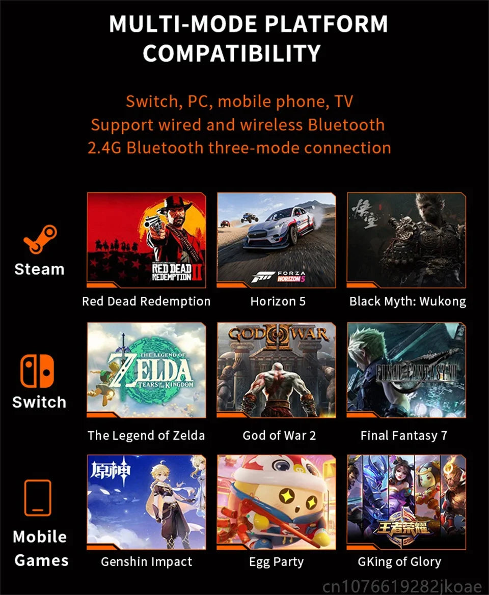 Lenovo S02 Controller for Switch Joystick Gamepad Dual Vibration Wireless Bluetooth Joypad For PlayStation PC/IOS/Android/TV