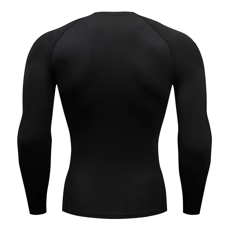 Men Running Compression T-shirt Long sleeves Sport Tees Gym Fitness