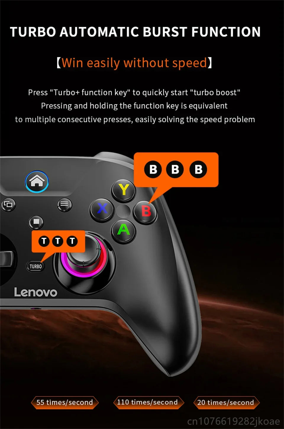 Lenovo S02 Controller for Switch Joystick Gamepad Dual Vibration Wireless Bluetooth Joypad For PlayStation PC/IOS/Android/TV