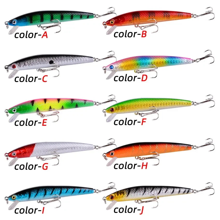 1Pcs Japanese Minnow Fishing Lures Floating Hard Bait95mm 7g Artificial Bait Wobbler Crankbait Fishing